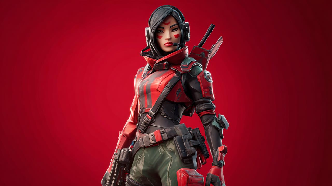 Fortnite scarlet commander skin - a stylish warrior in the battle royale